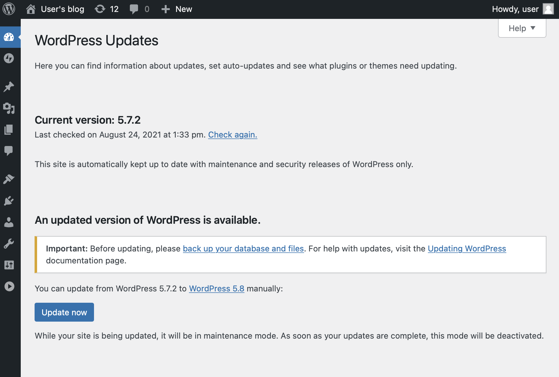 wordpress-update